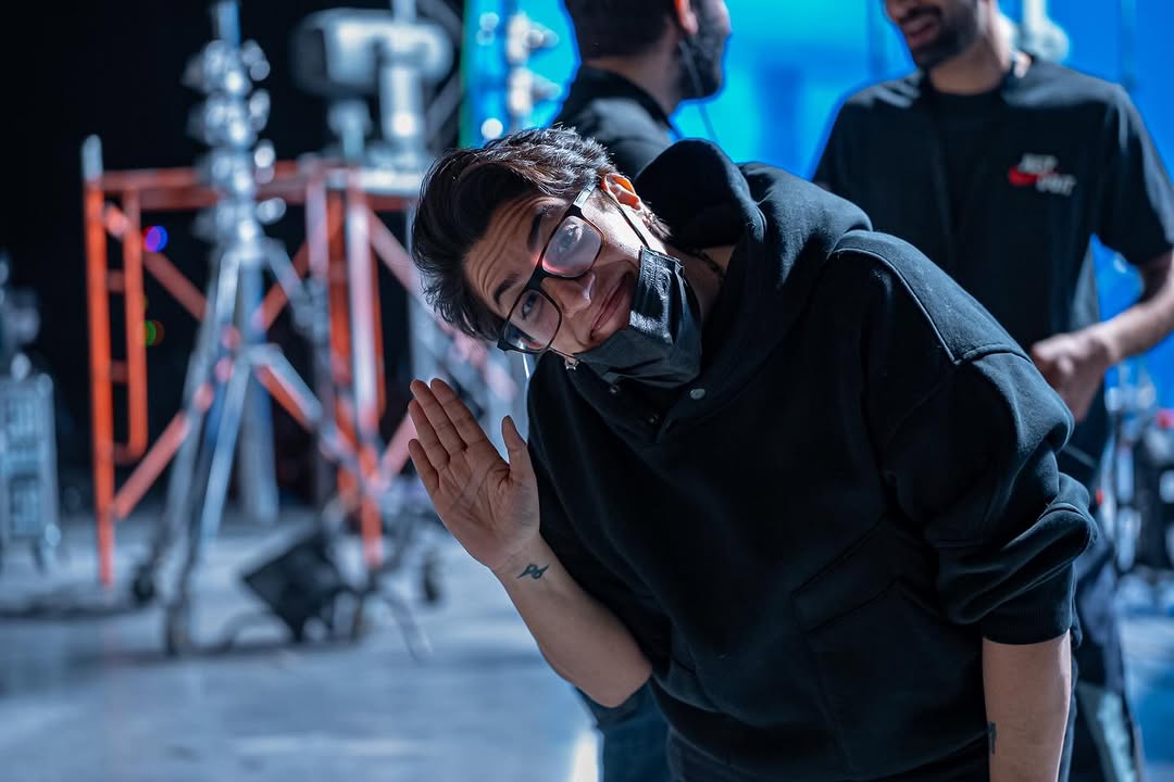 Head of production — behind the scenes on set.