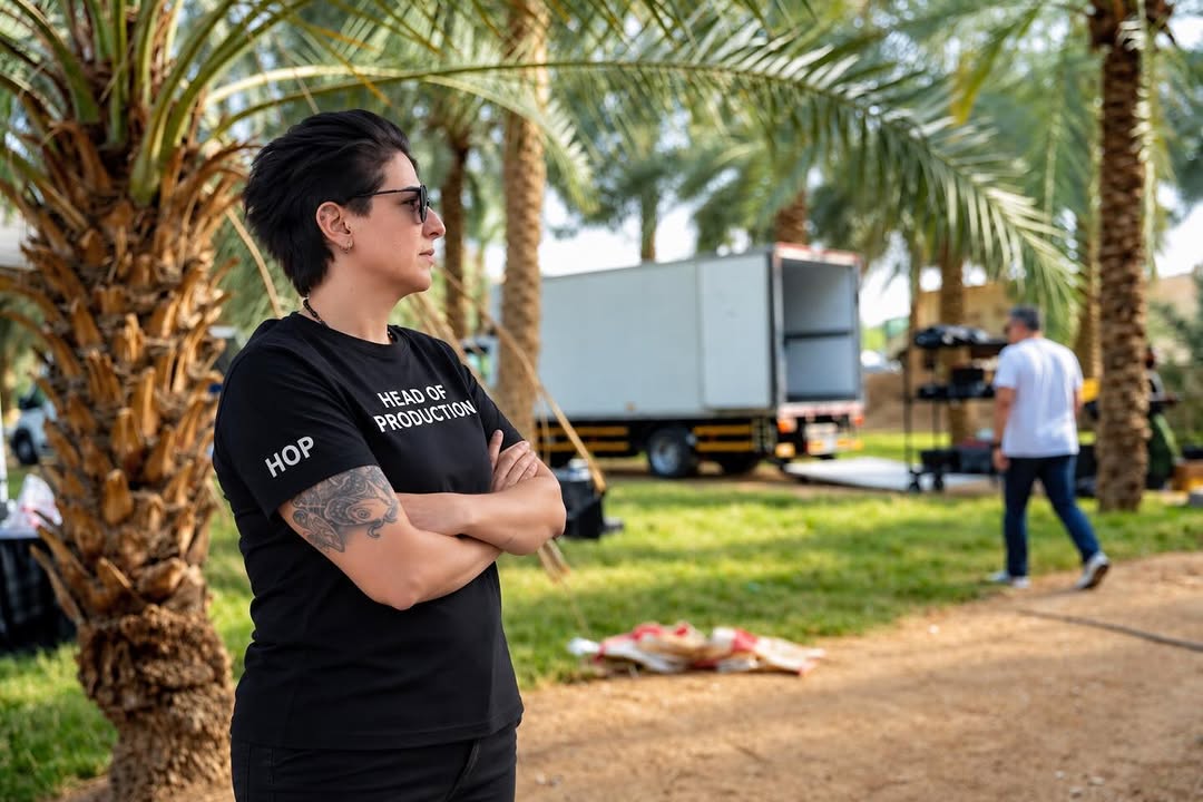 Head of production — behind the scenes on set.